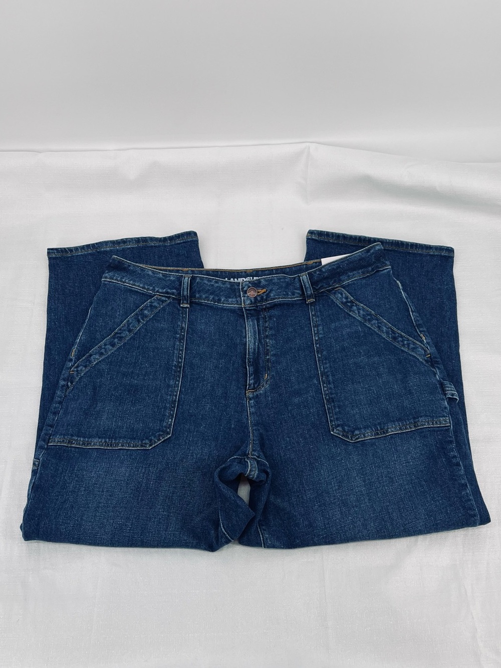 Lands’ End New Women’s 16W High Rise Ankle Leg Stretchy Jean